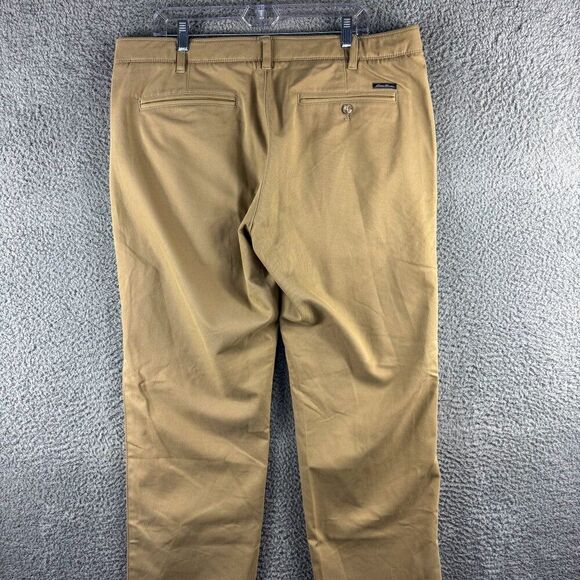 Eddie Bauer Outdoor Pants Mens 38x32 Tan‎ Golf Golfer Fish Fishing Casual Khakis - Picture 7 of 16